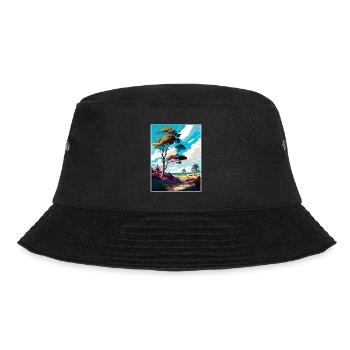 Ashdown Forest Travel Poster Postcard Painting - Bucket Hat - black - Front - Lela (165cm)