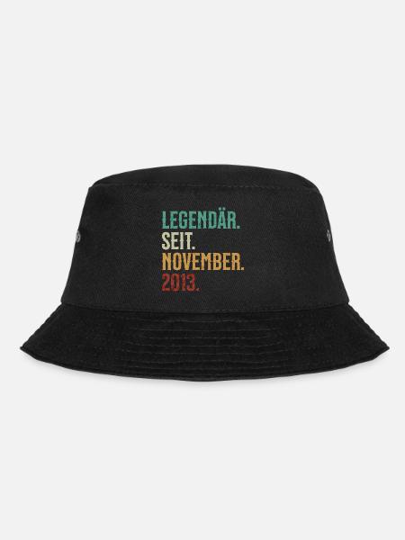 Legendär. Seit. November. 2013. Retro Birthday - Bucket Hat - Schwarz