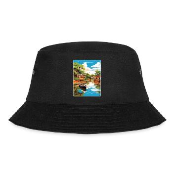 Tigre Argentina Travel Poster Souvenir Paint WPA - Bucket Hat - black - Front - Lela (165cm)