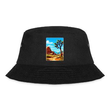 Joshua Tree Nationalpark Kalifornien Reiseposter - Bucket Hat - Schwarz - Vorne - Lela (165cm)