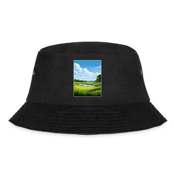 Hazeltine National Golf Club Reiseposterkarte - Bucket Hat - Schwarz - Vorne - Lela (165cm)