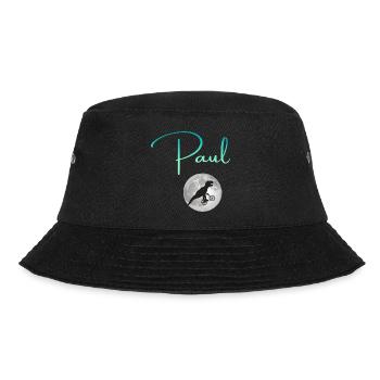 PAUL - Beautiful boy name with dinosaur - Bucket Hat - black - Front - Lela (165cm)