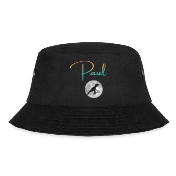 PAUL - Beautiful boy name with dinosaur - Bucket Hat - black - Front - Lela (165cm)