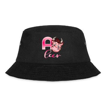 ERSCHÖPFUNG STRESS KUH - Bucket Hat - Schwarz - Vorne - Lela (165cm)