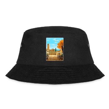 Volterra Italy Travel Poster Souvenir Painting WPA - Bucket Hat - black - Front - Lela (165cm)