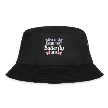 Schmetterlinge, Schmetterlinge, Insektensammler, Entomologie - Bucket Hat - Schwarz - Vorne - Lela (165cm)