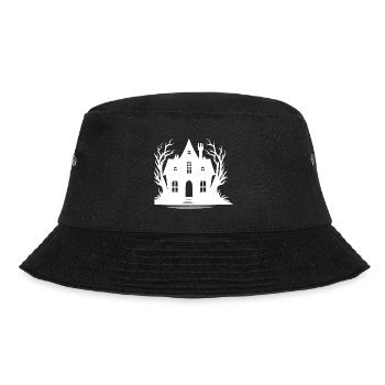 Eerie Halloween haunted house - Bucket Hat - black - Front - Lela (165cm)
