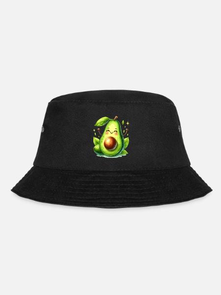 Avocado witzig positiv Optimismus Geschenk - Bucket Hat - Schwarz