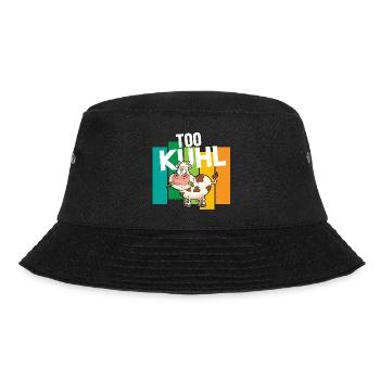 Kuh Landwirtschaft Too Kuhl - Bucket Hat - Schwarz - Vorne - Lela (165cm)