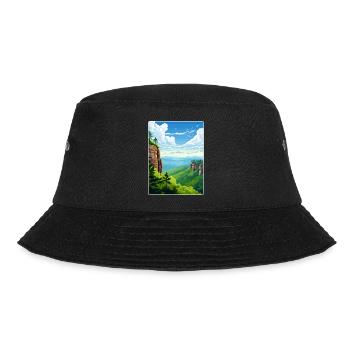 Elbsandsteingebirge Deutschland Reiseposter WPA - Bucket Hat - Schwarz - Vorne - Lela (165cm)