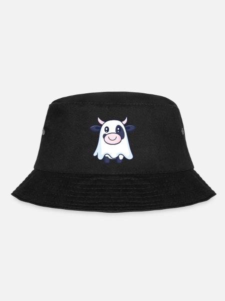 Kuh Halloween Comic Geist - Bucket Hat - Schwarz
