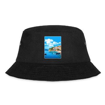 Parga Grèce Affiche de voyage Souvenir Carte Postale Peinture - Bob - noir - Devant - Lela (165cm)