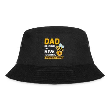 Honeybee Dad Beekeeper Beekeeping Insect Collector - Bucket Hat - black - Front - Lela (165cm)