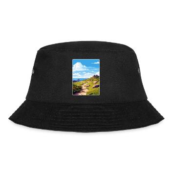 Lands End Cornwall England Travel Poster Souvenir - Bucket Hat - black - Front - Lela (165cm)