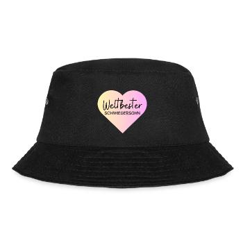 Weltbester Schwiegersohn! Personalisierbar - Bucket Hat - Schwarz - Vorne - Lela (165cm)