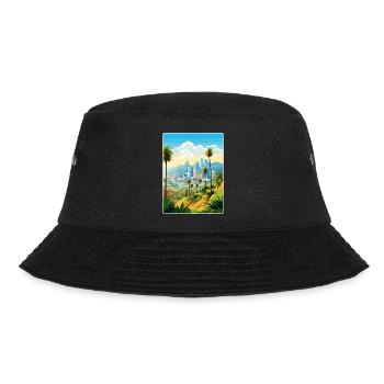 Los Angeles California Travel Poster Souvenir WPA - Bucket Hat - black - Front - Lela (165cm)