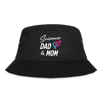 Funny Science Dad and Mom - Bucket Hat - Schwarz - Vorne - Lela (165cm)