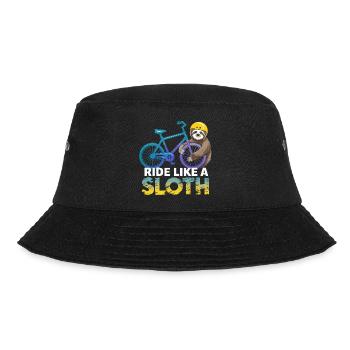 Sloth Biker with Helmet - Bucket Hat - black - Front - Lela (165cm)