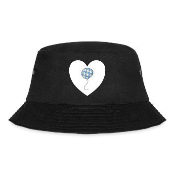 Bayrisch Trachten Luftballons Blau Weiss Bayern - Bucket Hat - Schwarz - Vorne - Lela (165cm)