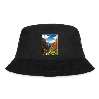Black Canyon National Park Colorado Travel Poster - Bucket Hat - black - Front - Lela (165cm)