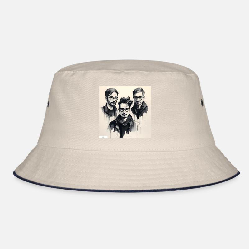 Freunde Porträt in Tinte Bucket Hat