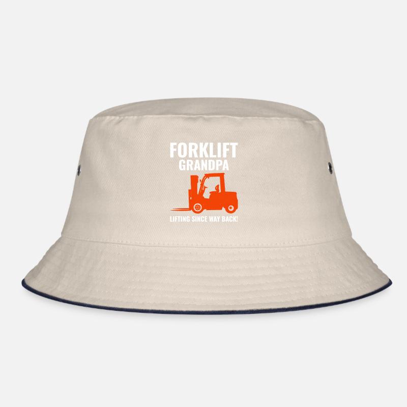 Forklift Operator Heavy Equipment Driver Grandpa Bucket Hat