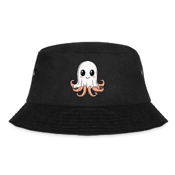 Oktopus Halloween Lustig Geist - Bucket Hat - Schwarz - Vorne - Lela (165cm)