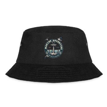 Marine Adventure – The Sea is Calling - Bucket Hat - black - Front - Lela (165cm)