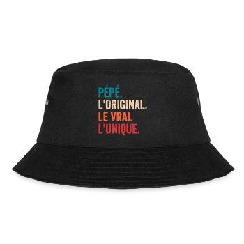 Opa Das Original Das Echte Das Einzigartige Geschenk - Bucket Hat - Schwarz - Vorne - Lela (165cm)