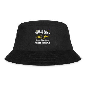 Retired Electrician: Life Without Resistance - Bucket Hat - black - Front - Lela (165cm)