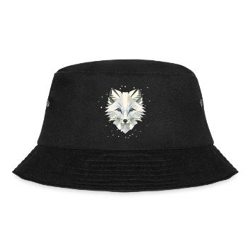 Magical arctic fox in geometric elegance - Bucket Hat - black - Front - Lela (165cm)