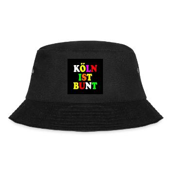 Köln ist bunt - Bucket Hat - Schwarz - Vorne - Lela (165cm)