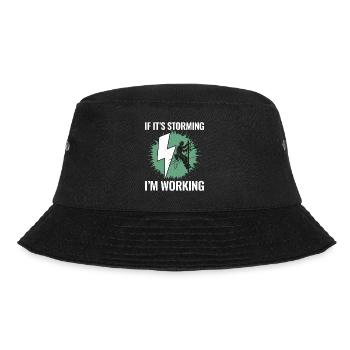 Lineman Storm Work Brave Dedicated Hero - Bucket Hat - black - Front - Lela (165cm)