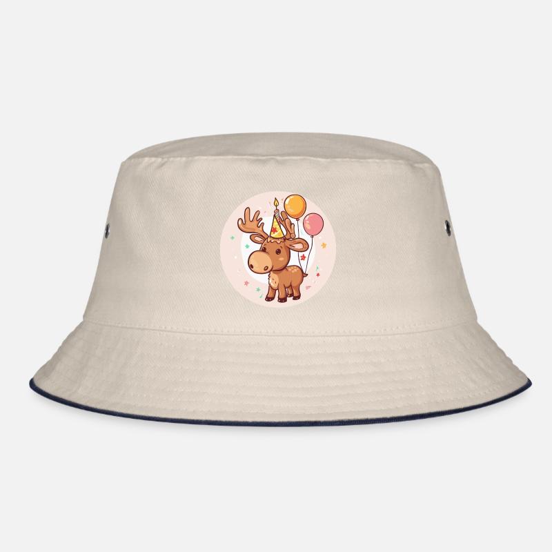 Elch Geburtstag Comic Bucket Hat