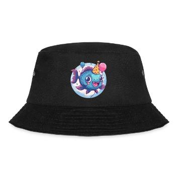 Piranha Fish Birthday Comic - Bucket Hat - black - Front - Lela (165cm)