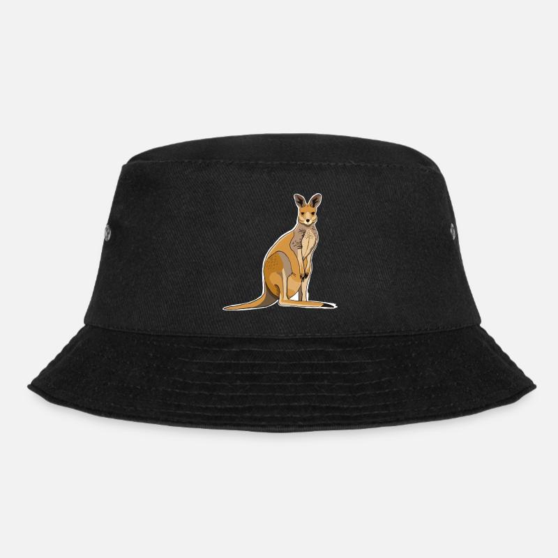 Känguru - Bucket Hat - Schwarz