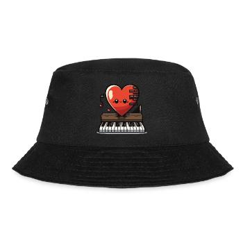 Piano Heart: Eine melodische Symphonie der Liebe - Bucket Hat - Schwarz - Vorne - Lela (165cm)