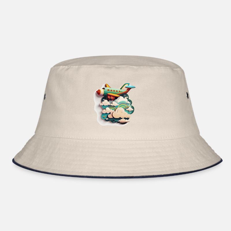 Boundless Horizons: Eine Luftaufnahme eines Flugzeugs Bucket Hat