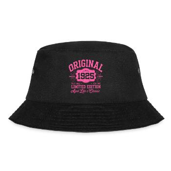 Original 1925 Limited Edition 100. Geburtstag Frau - Bucket Hat - Schwarz - Vorne - Lela (165cm)