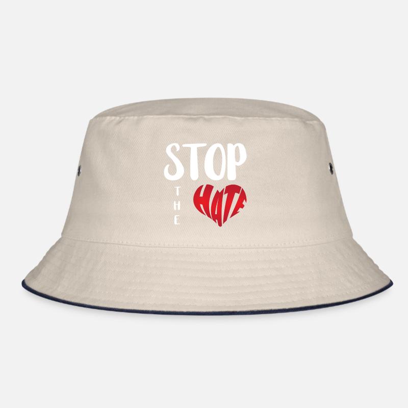 No Hate Dislike Stop Hate Anti Hate Bucket Hat