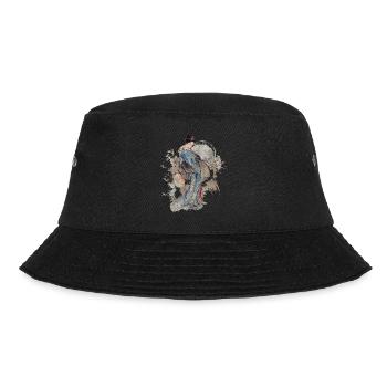 Japanisch Mythologie Kampfkunst Nerd - Bucket Hat - Schwarz - Vorne - Lela (165cm)