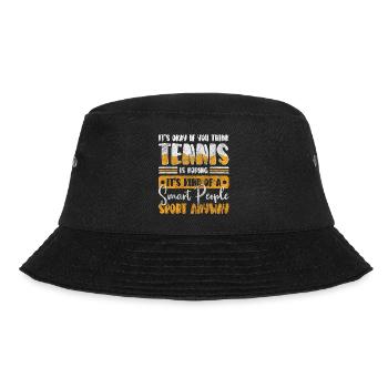 Tennisball Workout Aufschlag - Bucket Hat - Schwarz - Vorne - Lela (165cm)