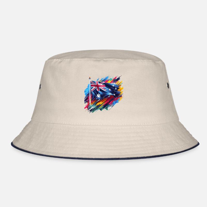 Australische Flagge in Farben Bucket Hat