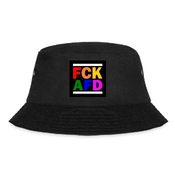 Fck afd - Bucket Hat - Schwarz - Vorne - Lela (165cm)