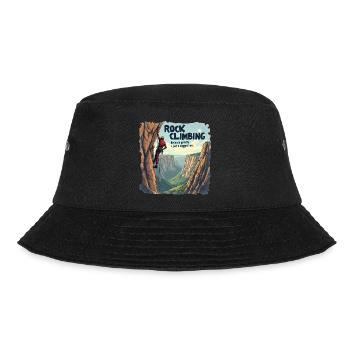 Climbing - Because Gravity Is Just a Suggestion - Bucket Hat - black - Front - Lela (165cm)