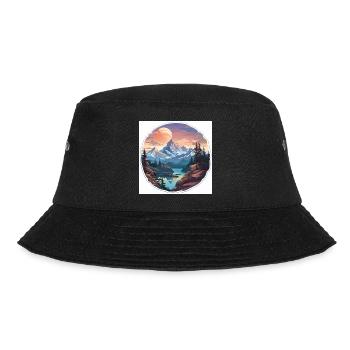 Gipfel-Gelassenheit - Bucket Hat - Schwarz - Vorne - Lela (165cm)