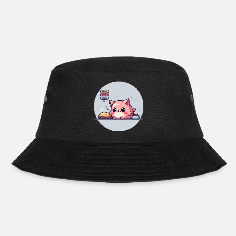 Pixel Pet - Retro Gaming - Bucket Hat - Schwarz
