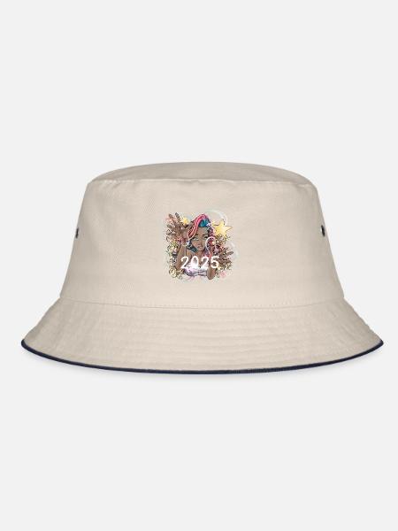 Reva sprengt im Jahr 2025! - Bucket Hat - Natur/Navy - Vorne