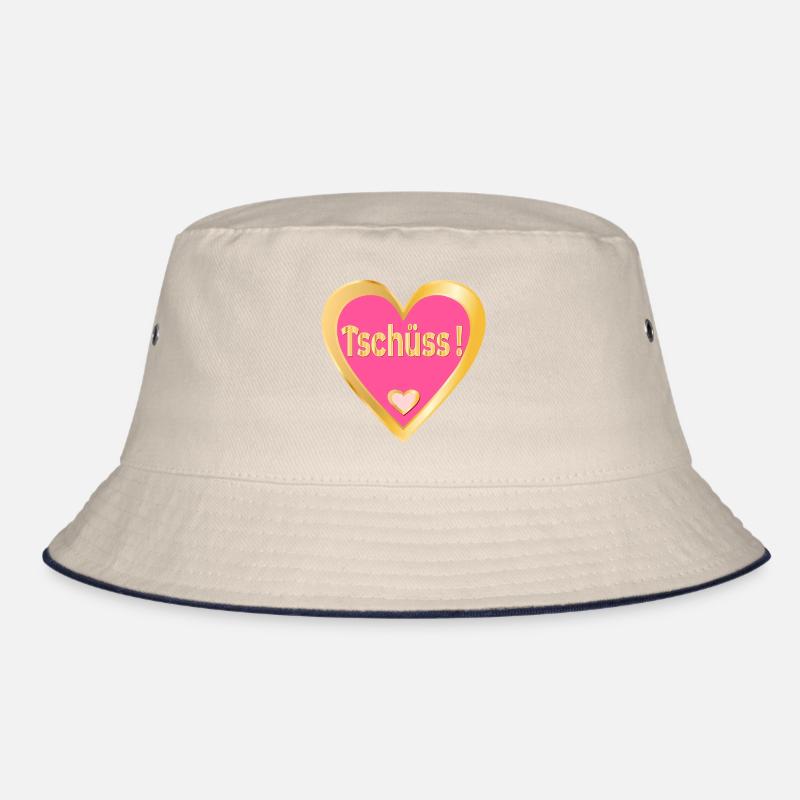 ABSCHIED TSCHÜSS SPRÜCHE - HERZ Bucket Hat