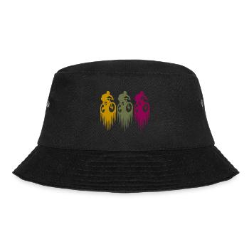 Mountainbike MTB Mountain biker bunt - Bucket Hat - Schwarz - Vorne - Lela (165cm)